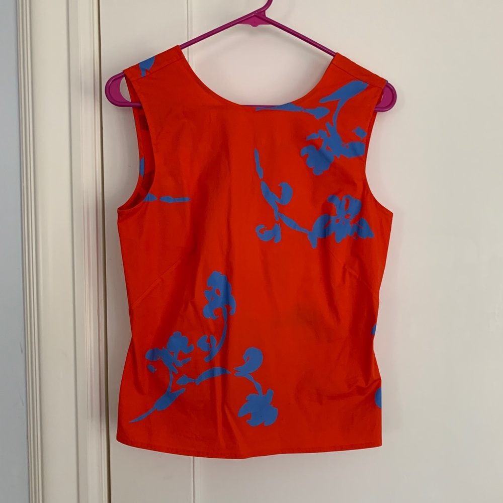 Tory Burch sleeveless printed top sz 2
